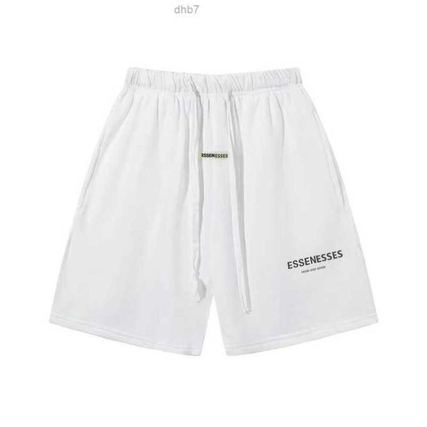 

shorts design ess men's fashion sports loose fit cotton plush 10, White;black