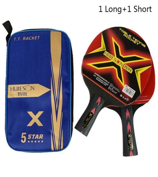 

whole2pcs upgraded 5 star carbon table tennis racket set lightweight powerful ping pong paddle bat with good control2686351