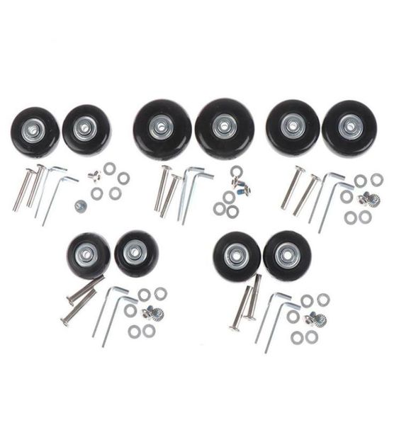 

bag parts accessories luggage wheel suitcase replacement wheels axles repair rubber travel black with screw 5 sizes 1 set7011902