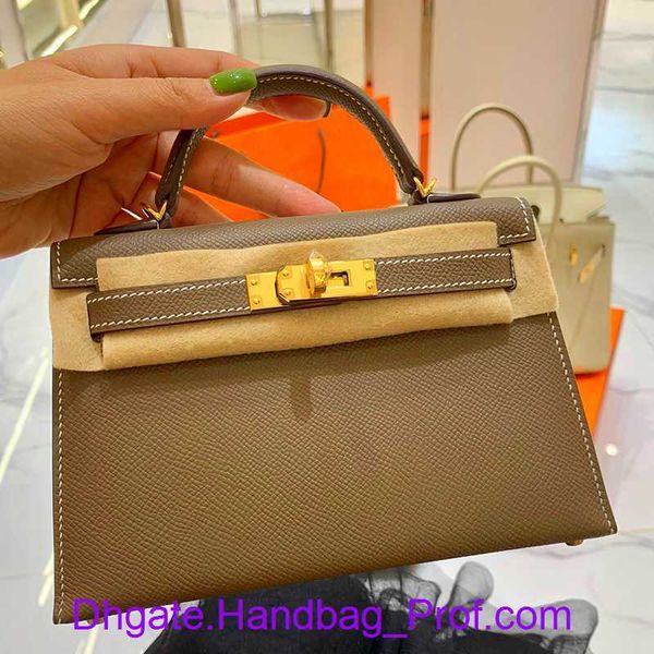 

designer hemrres kelys handbags for women 2023 new second generation palm pattern bag mini elephant grey premium genuine leather handheld cr