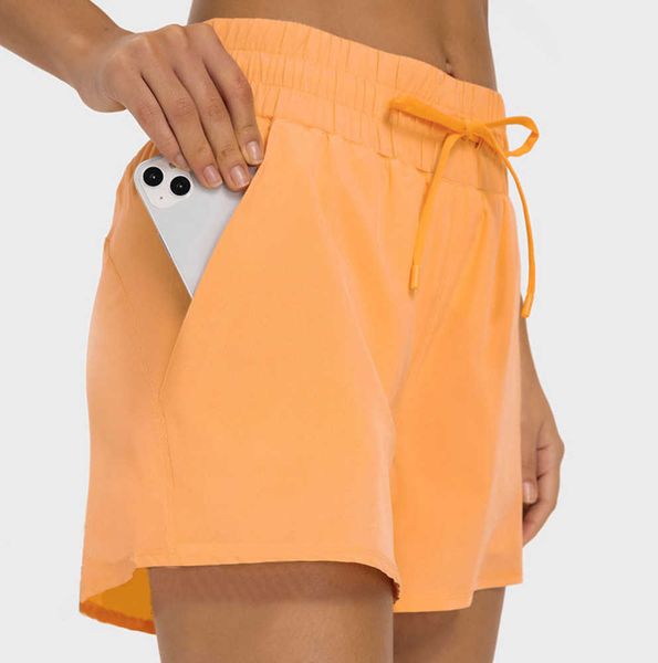 

l-361 water-cooled fabric cool yoga shorts high-rise lined short 023