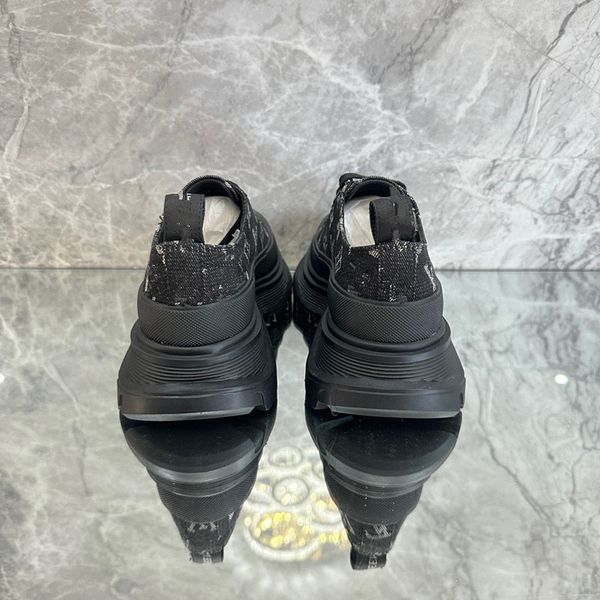 

2023 new luxury designer casual shoes classic men women calfskin shoes vintage sneakers reflective sneaker print leisure shoes 0516, Black
