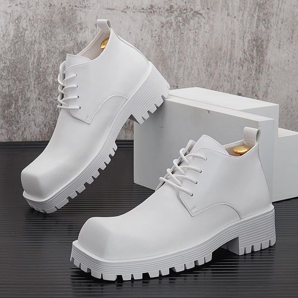 

fashion shoes designer man ankle boots melon boots black rubber lug mens booty famous party wedding shoes