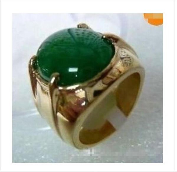 

whole tibet silver green jade men039s ring size 10012344516951