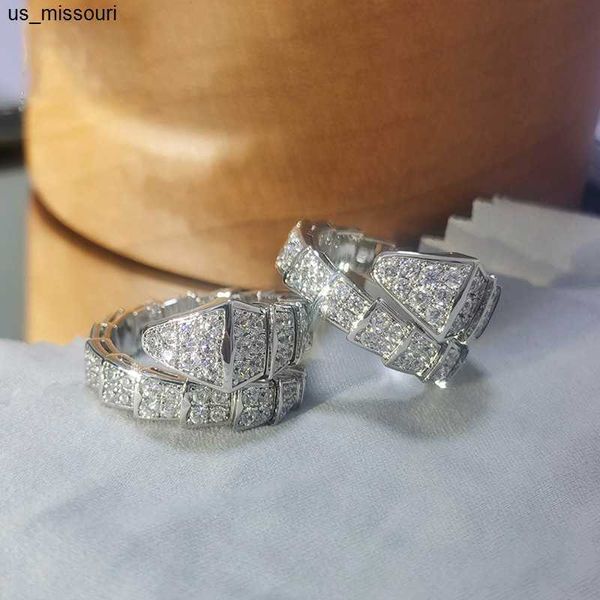 

band rings snake rings for women silver color luxury jewelry engagement women creative shape eternity ring party gifts j230522