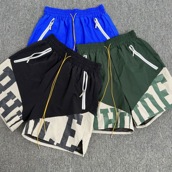 

mens casual sports shorts black yachting short 100% nylon shorts designer colorful ink-jet hand-painted los angeles classic printed sports d, White;black