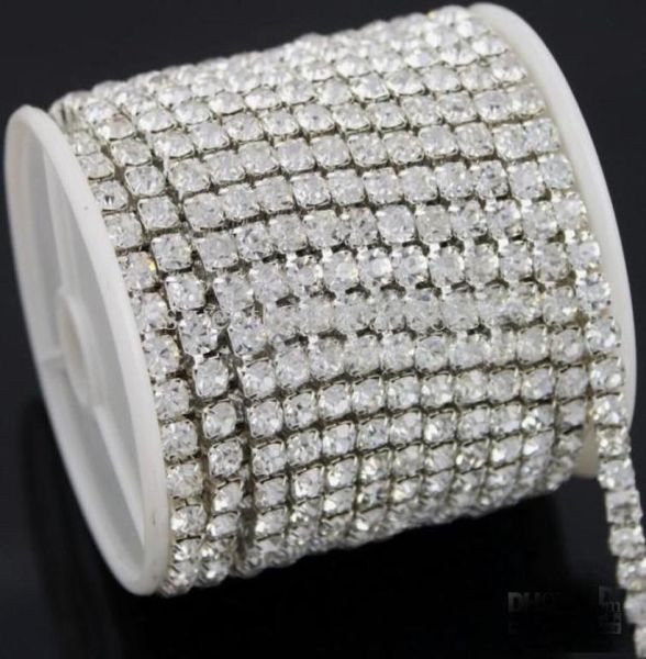 

selling 10 yards diamante rhinestone cake banding trim cake decoration 43mm fit jewelry clothes4795041, Silver