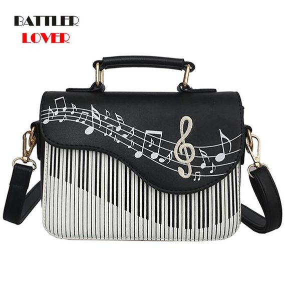 

evening bags cute piano music pattern leather casual handbag for women 2021 shoulder crossbody messenger flaps ladies pouch totes 5716936