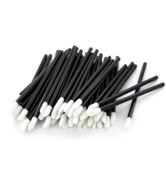 

new 300 pcs disposable lip brush lipstick applicator makeup tool black color 6876835