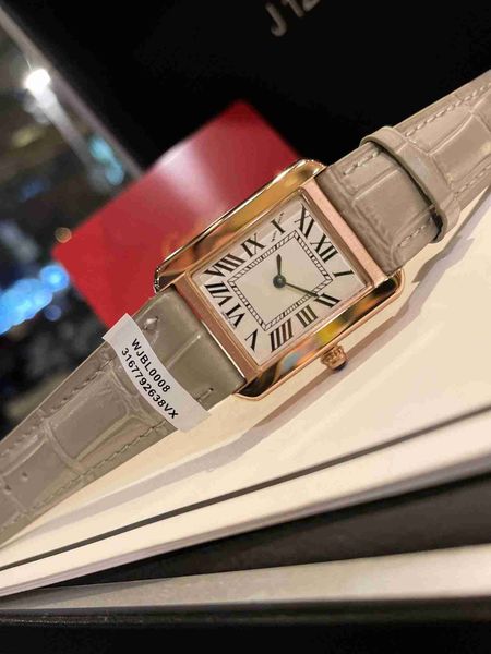 

womens watches mens new tank series fashion casual 27mm 24mm real leather quartz montres ultra thin lady wristwatches, Slivery;black