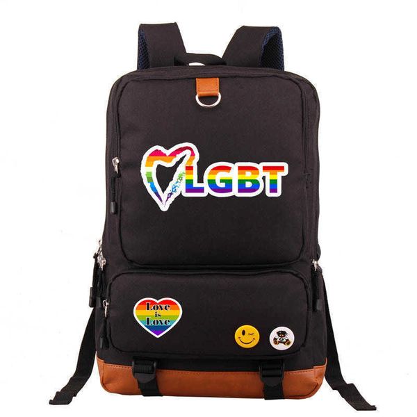 

rainbow backpack casual shoulder bag oxford schoolbag 0522