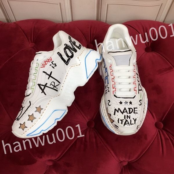 

2023 quality casual shoes designer men shoe leather lace up men fashion platform sneakers white black mens womens