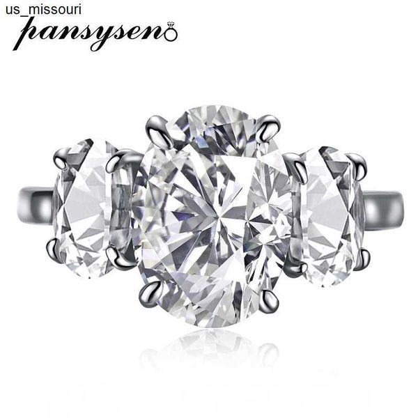 

band rings pansysen 100 925 sterling silver oval cut high carbon diamond radiant cut rings for women luxury party fine jewelry wholesale j23