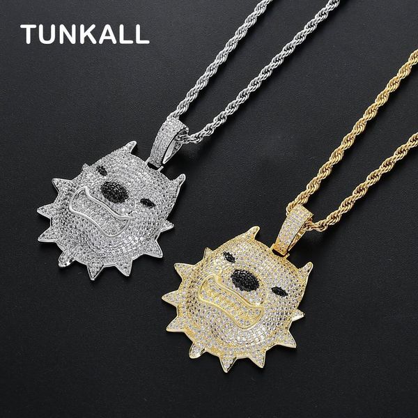 

necklaces fashion men's iced brass cz dog face animal pendants neckalce hip hop jewelry cn087, Silver