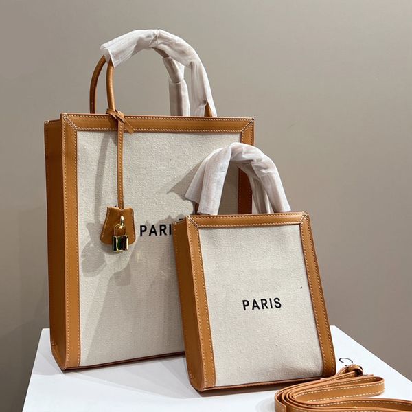 

mini totes bag canvas patchwork handbags split crossbody bags genuine leather thread shoulder bags fashion letter triomphe printing detachab