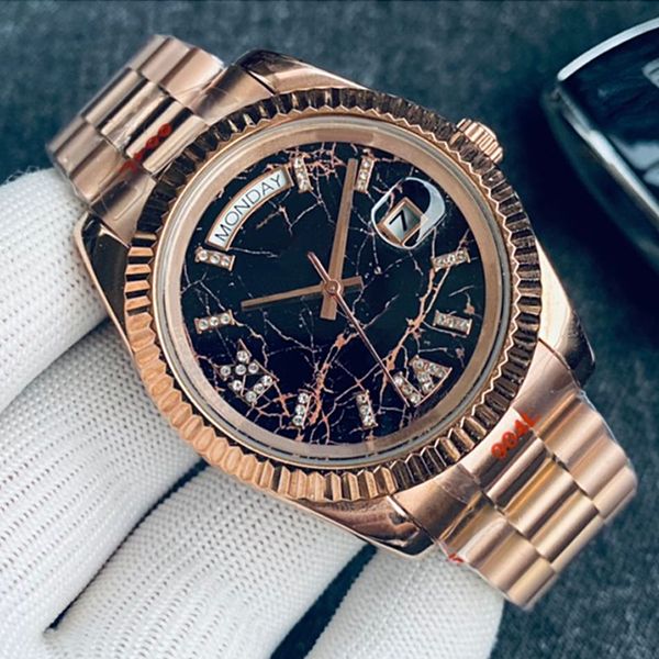 

mens watch date montre de luxe 40mm womens watches 2813 automatic movement full stainless steel waterproof luminous mechanical wristwatches, Slivery;brown