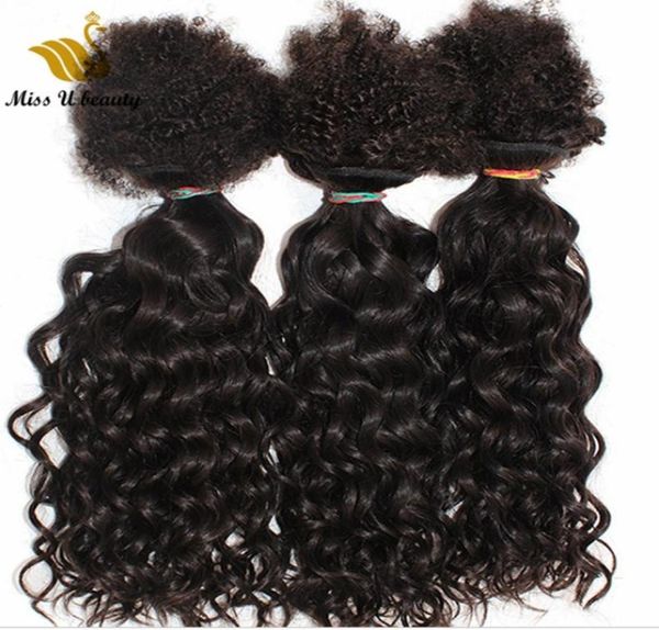 

braid in hair extensions jerry curly deep water wave wet wavy human hairbundles braided into your naturalhair6124748, Black