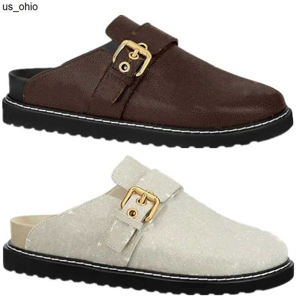 

sandals designer luxury men women sandals fashion slide leather print cosy comfort scuffs flat slippers 3545 j230522, Black