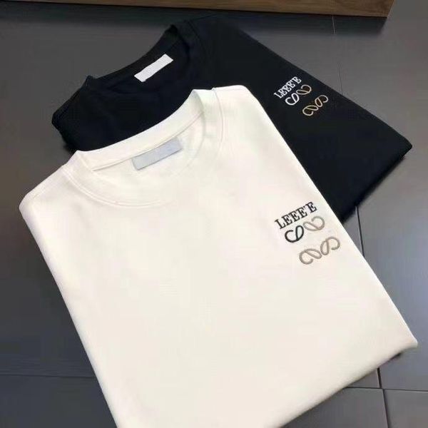 

mens t shirt fshion tees shirts designer summer short round neck man t-shirts with embroidery tshirts -4xl, White