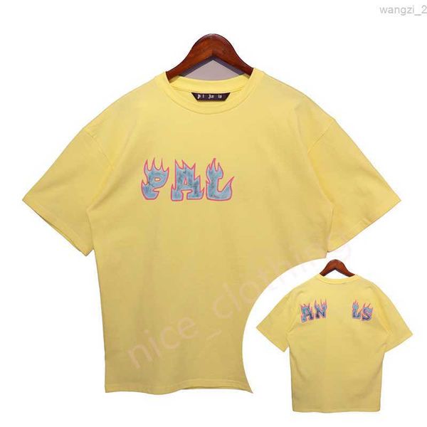 

mens pa t-shirt luxury brand shirts print letter palms womens angles short sleeve casual crew clothing clothes s-xl 7 grs2, White;black