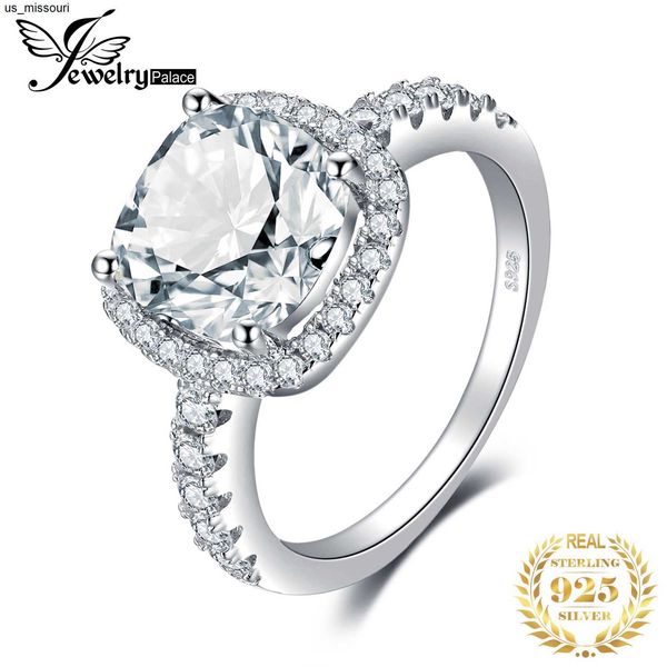 

band rings jewelrypalace 925 sterling silver wedding engagement ring for women 3ct halo princess cut simulated diamond aaaaa cz bridal ring