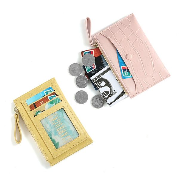 

women wallet soft pu bags leather female purse mini card coin short wallets small purse zipper, Brown;gray