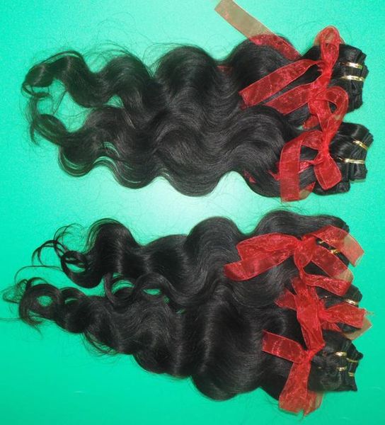 

whole malaysian body wave 20pcs human hair weft natural color hair weaving fast 5486651, Black