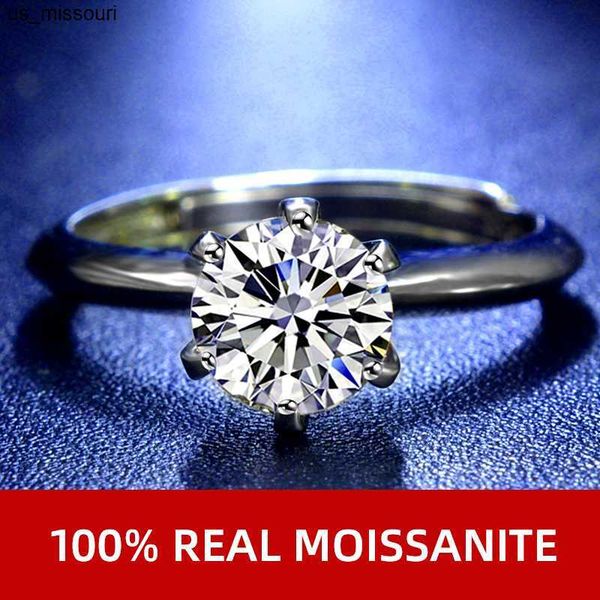 

band rings nymph real moissanite gemstone diamond ring 10 carats d color 925 sterling silver for women party engagement gift j230522