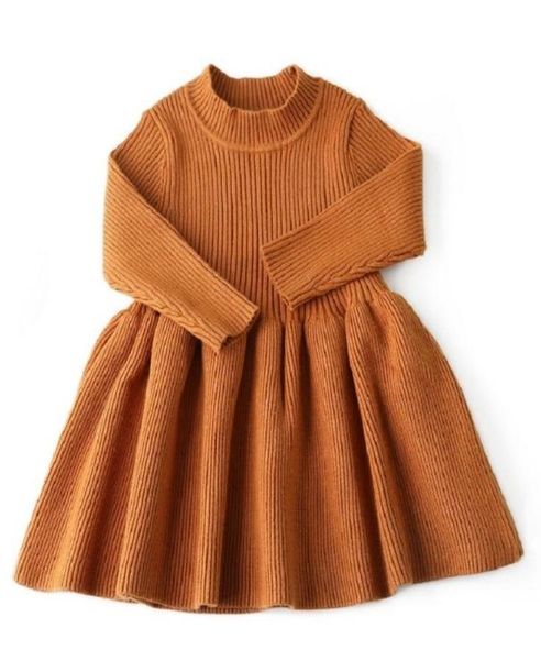 

fashion autumn winter dress for girls wool knitted sweater infant baby girl dress girls dresses for party baby girl clothes 6m j194185045, Red;yellow