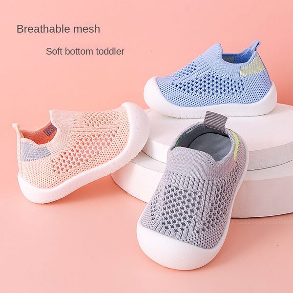 

sneakers kids shoes casual breathable infant baby children girls boys mesh sneakers soft bottom comfortable nonslip 230522, Black;red