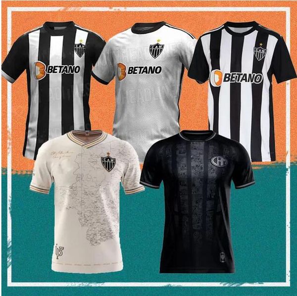 

22/23/24 atleticos mineiros home soccer jerseys 2023 vargas m.zaracho sasha elias 113 special edition shirt away white keno marquinhos guga, Black;yellow