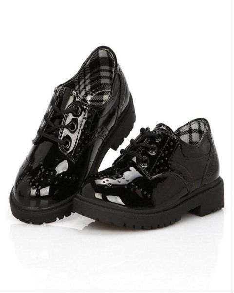 

wholebrand new boys formal leather shoes for weddings england style kids dress shoes children brogue wedding7925912, Black;grey