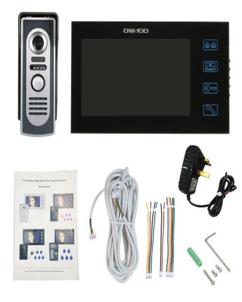 

video door phones owsoo 7inch color phone doorbell intercom kit waterproof outdoor camera indoor monitor night vision home securi6123471