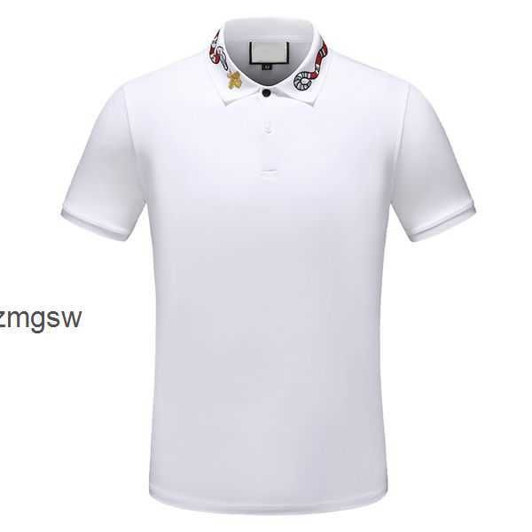 

2019 designer stripe shirt t shirts snake polos bee floral embroidery mens high street fashion horse polo t-shirt i1y0, White;black