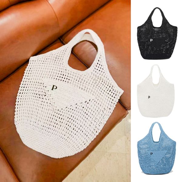 

designer weave straw raffias travel beach tote bags summer vacation shoulder classic womens mens luxury purses crossbody lady handbags poche