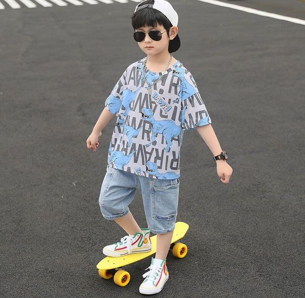 

summer baby boy clothing sets t-shirt+shorts older childs years toddler boutique fashion print desinger and pants kids bebes jogging suits l, White