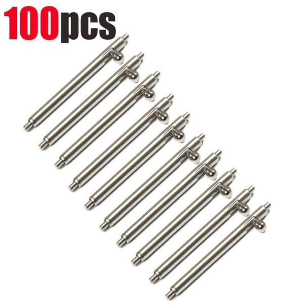 

watch bands 100pcs 18mm diameter stainless steel band spring barsquick release pins 18mm 19mm 20mm 21mm 22mm 23mm 24mm9824255, Black;brown