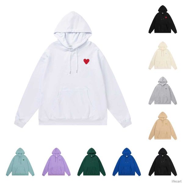 

designers amis paris hoodie man woman sweaters amies de coeur embroidered a heart pattern fashion long sleeve q8o8, Black
