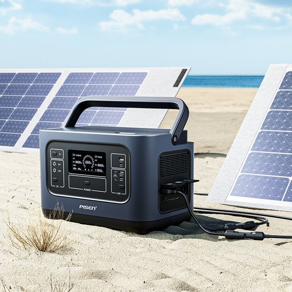 

portable solar power generator 45000mah/22.4v 1008wh energy storage outdoor lithium battery power station 1000w, us plug 13.2v 10a 120w max
