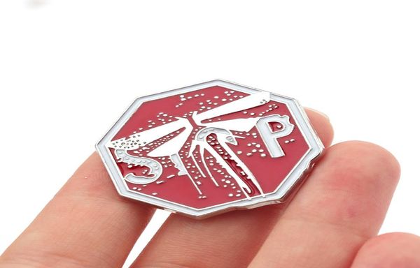 

10pics game the last of us part ii firefly badges brooch 3d metal collection souvenir for fan women enamel pin gift jewelry5302554, Gray