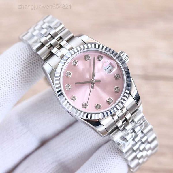

watch fully ladies automatic mechanical watches 31mm 28mm stainless steel strap diamond wristwatch waterproof design montre de luxe wristwat, Slivery;black