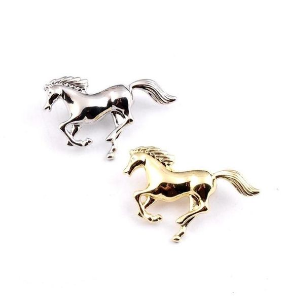 

pins brooches metal running horse animal lapel pins party casual brooch fashion jewelry gifts for women men accessories6281754, Gray