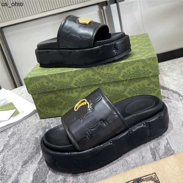 

sandals 2023 new style slippers sandal sliders macaron thick bottom non slip soft bottom fashion g house slipper women wear beach flip flops, Black