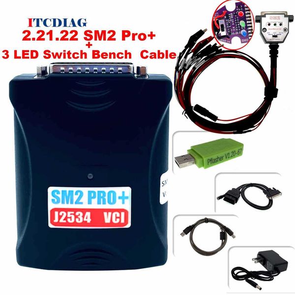 

automotive repair kits 2.21.22 sm2 pro+ j2534 vci ecu programmer read write ecu 67in1 flash eeprom pflasher update version of flash bench ob