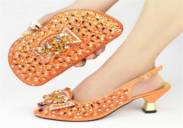 

dress shoes arrival italian design elegant orange color women and bag set for party lady occasion shoesdress2806999, Black
