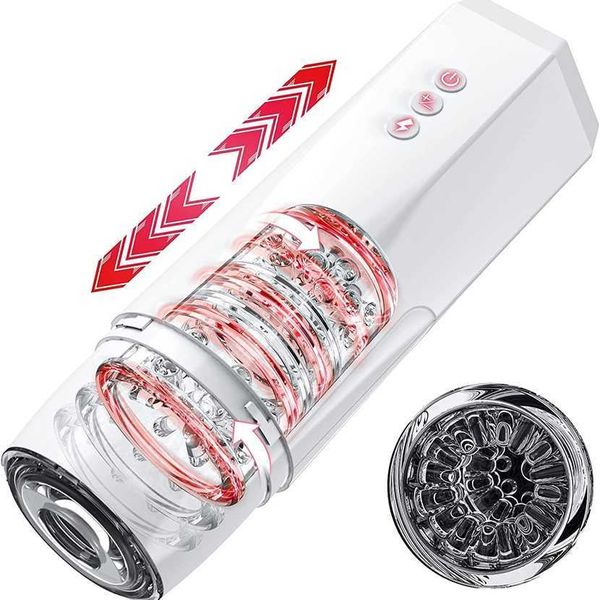 

factory outlet onismo automatic device detachable pocket cat powerful thrust rotation modes pump massager realistic texture male toy