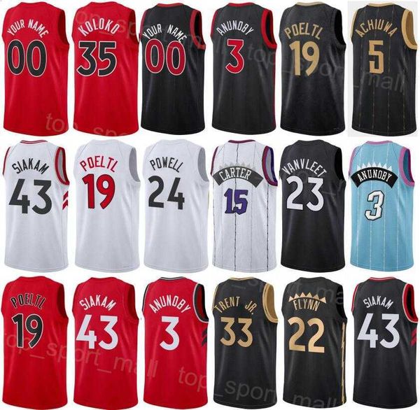 

man kids printed basketball pascal siakam jersey 43 precious achiuwa 5 chris boucher 25 malachi flynn 22 jakob poeltl 19 scottie barnes 4 fr, Black;red