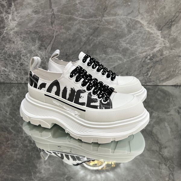 

2023 designer sneaker casual shoes calfskin leather white letter overlays platform all-match fashion luxury low sneakers 0516, Black