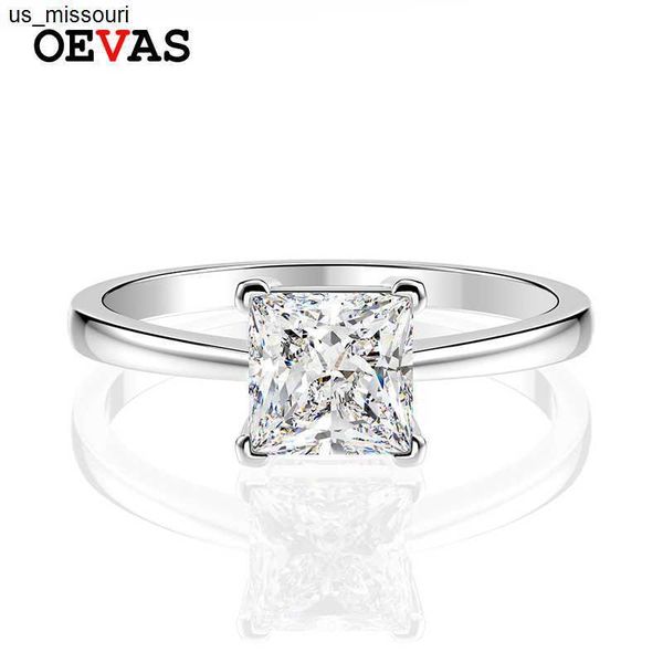 

band rings oevas 100 925 sterling silver simple 66mm high carbon diamond wedding rings for women sparking 5a zr party fine jewelry j230522