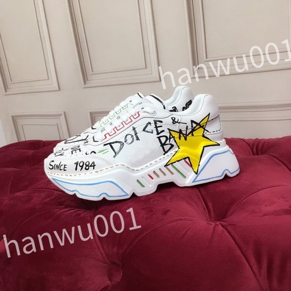

2023 new quality casual shoes designer men shoe leather lace up men fashion platform sneakers white black mens womens